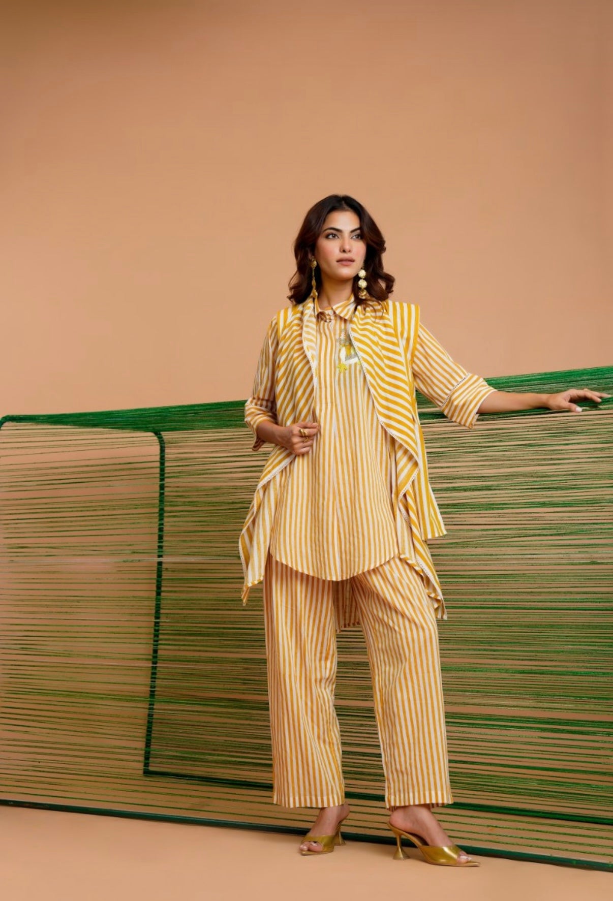 Golden Loom Striped Co-Ord Set