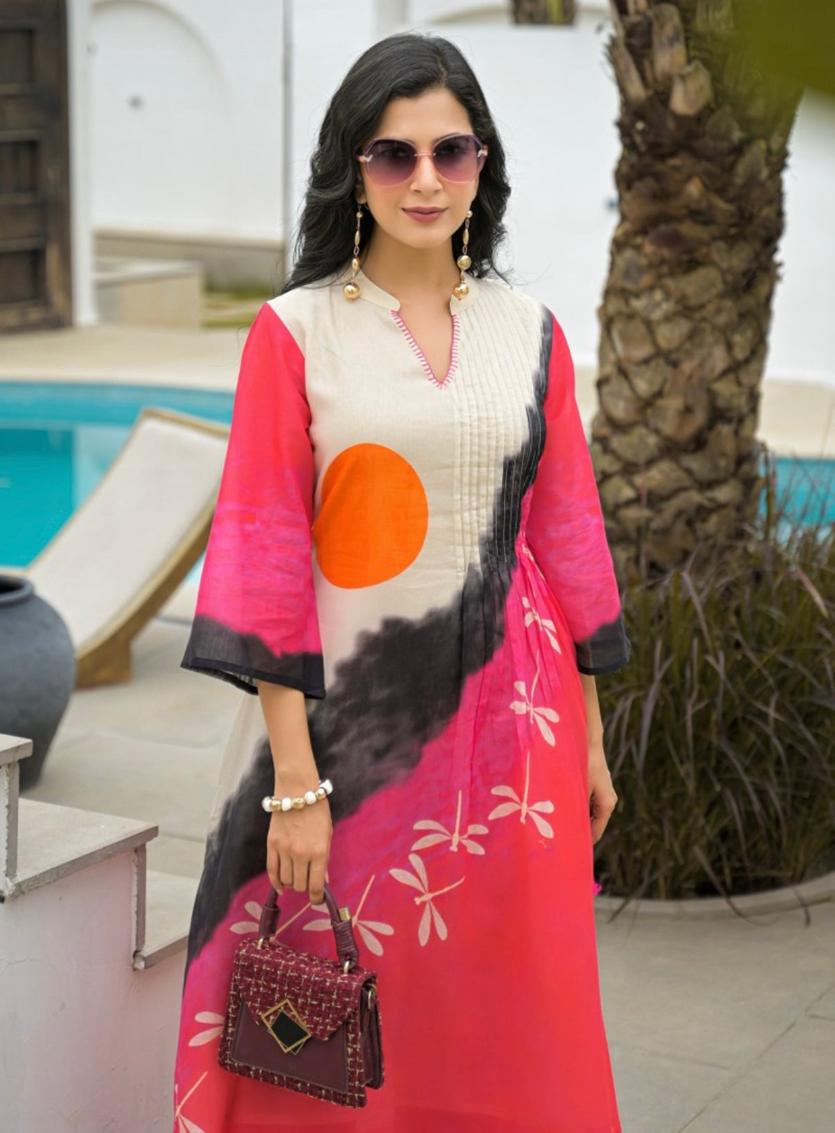 Scarlet Sol Contemporary Cotton Kurta Set